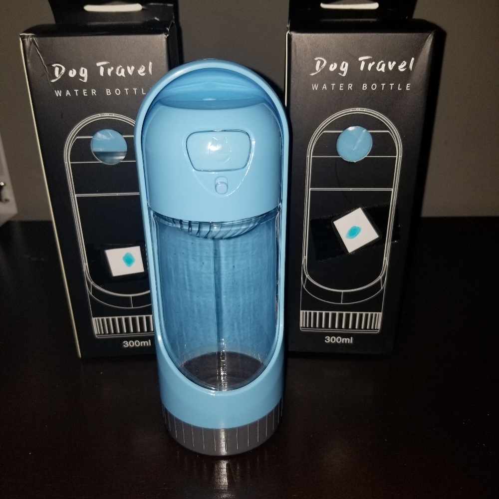 Pet filter water bottles blue